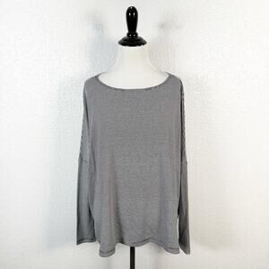 HATCH Womens Maternity The Long Sleeve Tee‎ Black Striped Dolman Top Size 0 / XS